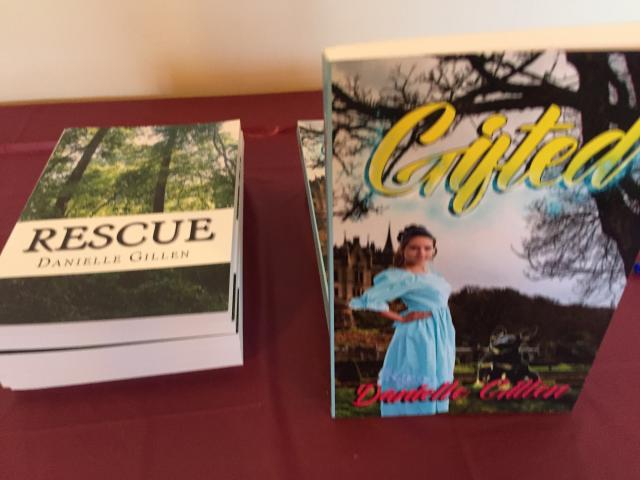 books by Danielle Gillen: "Rescued" and "Gifted"