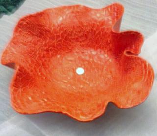 orange bowl with wavy edges