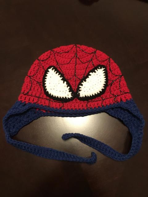 knit spiderman cap