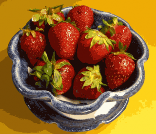 strawberries in a berry bowl