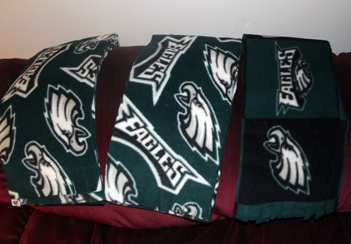 The same green flannel scarves as shown on main page, but larger.