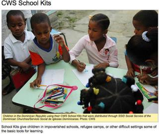 school kits in the Dominican Republic