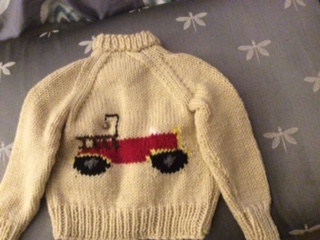 back of fireman's sweater