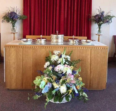 flowers given in memory of Michael