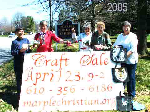 sign of April 2005 craft sale