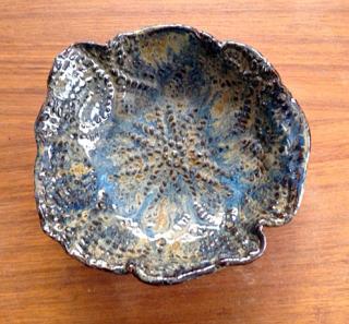 blue bowl with wavy edges