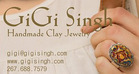 GiGi Singh Clay Jewelry business card