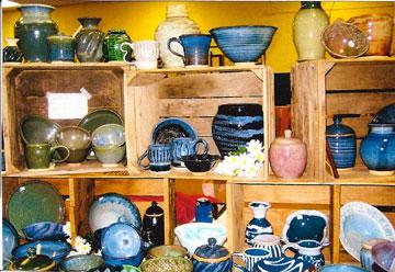 various ceramics in display