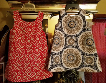 Two little-girls' dresses.  Summer A-line.
