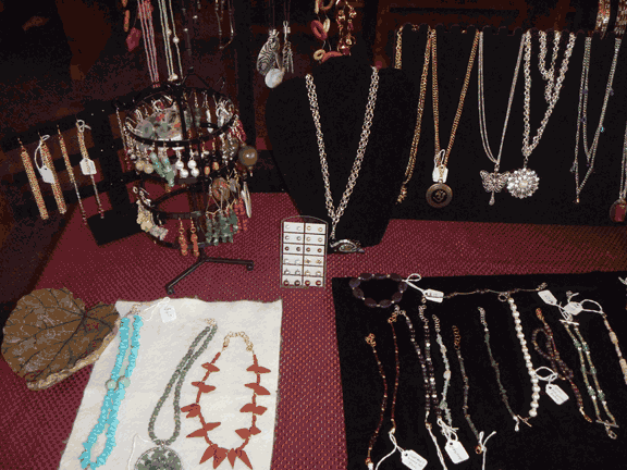 necklaces and earrings
