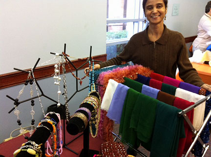 Durga with fabrics and beadware in 2012