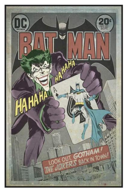 framed print of the cover of a classic batman comic book