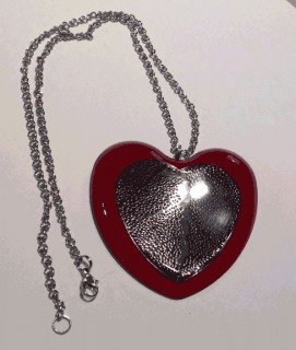 red heart necklace