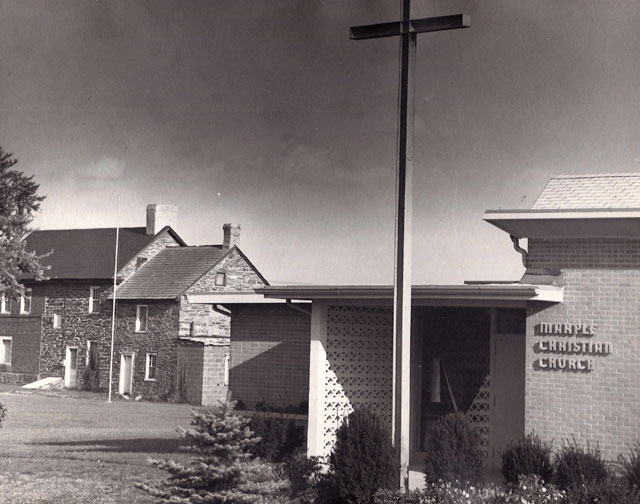 photo of Marple Christian Church and Thomas Massey House, 1965
