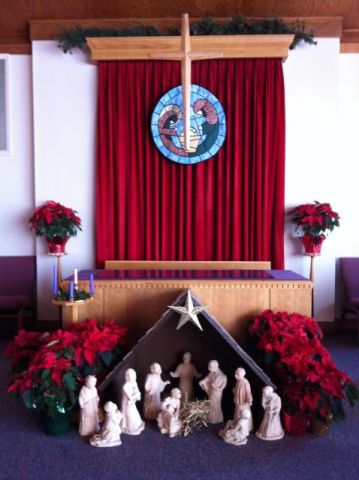 Our crèche is set up and all is ready for Christmas Eve